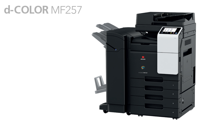 d-Color MF257 is an entry level A3 colour-multifunctional printer for anyone looking for quality at an affordable price. Reliable and simple to use via a practical 7’’ touch panel, it satisfies the demands of the modern office, even for highest print quality in multi-user environments. Complex files in office environments can be printed with productivity as well as graphic files.
