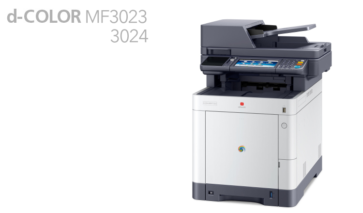 Olivetti’s A4 colour multifunctional d-Color MF3023 / d-Color MF3024 systems, delivering up to 30 pages per minute, have been designed specifically for the demands of medium-sized workgroups. While the d-Color MF3023 features Copy-Print-Scan, its companion adds Fax functionality to the features. The wide 7” colour touch screen allows simple direct access to an array of highly productive functions. Complying with the most recent environmental standards combined with a space saving design, these machines provide fast reliable output in both mono and colour.