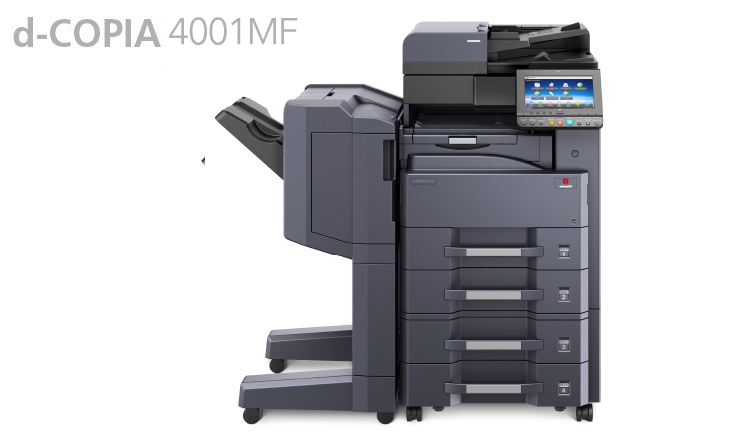 This multifunctional mono model offers a speed of up 40ppm and designed to meet the current demands of markets for affordable A3 copying and printing in medium sized offices and for larger workgroups. An important criteria is its high reliability combined with excellent print quality and affordable running costs. The d-Copia 4001MF offers a rich suite of options which might set it among the most complete for models in this market segment. It utilises innovative solutions to enhance the printing process and a new toner with a lower melting temperature. Both are key factors contributing to lower energy consumption levels.