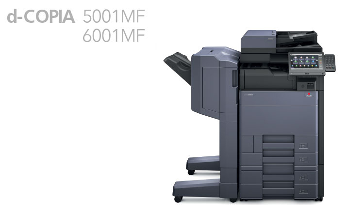 These mid-volume high speed printers represent reliable performance and productivity even for A3 printing in big offices. The extensive on-board memory split between 4 GB RAM, 8 GB SSD and a 320 GB hard drive ensures that the productivity of large workgroups is being maintained. With a print speed of 50, respectively 60 pages per minute and multiple finishing options for time-saving document production these products can be relied on even for large job production.