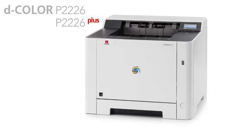 Great colour print quality, combined with affordability and a swift print speed of 26 ppm are the key elements of the Olivetti d-ColorP2226/P2226plus laser printers. This combination of simple operation, professional output and application versatility all help to accelerate workflow in small and medium size offices. Over and above its compact size and easy maintenance adds value too. The P2226 Plus comes standard with a wireless print connector. 